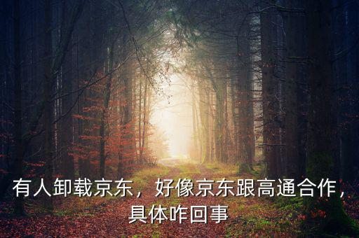 有人卸載京東，好像京東跟高通合作，具體咋回事