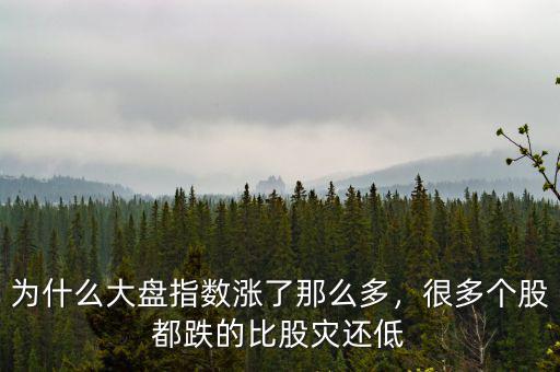 為什么大盤(pán)指數(shù)漲了那么多，很多個(gè)股都跌的比股災(zāi)還低