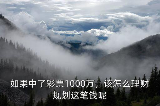 如果中了彩票1000萬，該怎么理財規(guī)劃這筆錢呢