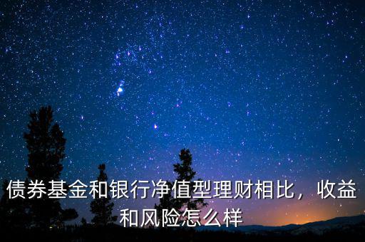 債券基金和銀行凈值型理財(cái)相比，收益和風(fēng)險(xiǎn)怎么樣