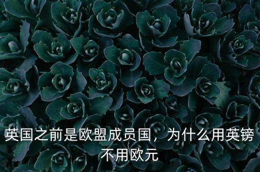 英國(guó)之前是歐盟成員國(guó)，為什么用英鎊不用歐元