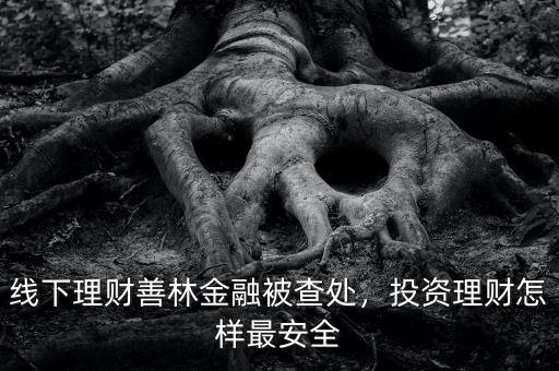 線下理財善林金融被查處，投資理財怎樣最安全