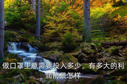 做口罩生意需要投入多少，有多大的利潤前景怎樣