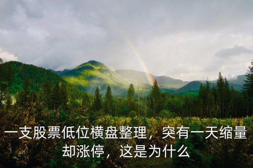 一支股票低位橫盤(pán)整理，突有一天縮量卻漲停，這是為什么