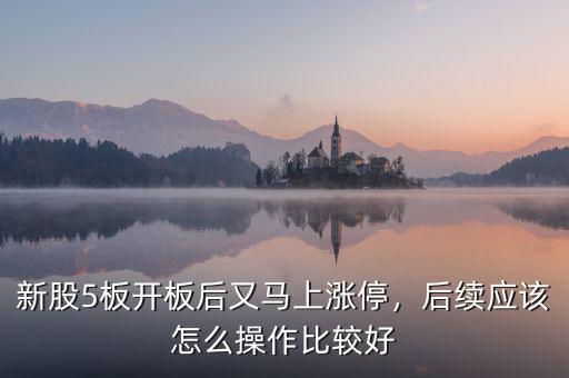 新股5板開板后又馬上漲停，后續(xù)應該怎么操作比較好