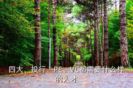 四大、投行、PE、VC都需要什么樣的人才