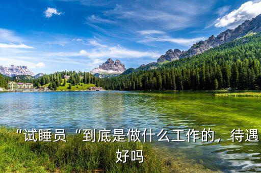 “試睡員“到底是做什么工作的，待遇好嗎