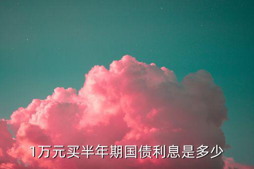 現(xiàn)國(guó)債1萬元多少利息,若買30萬國(guó)債