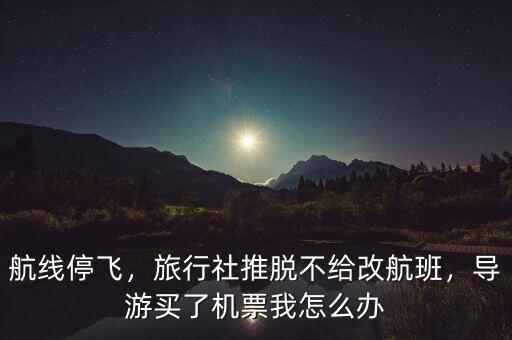 航線停飛，旅行社推脫不給改航班，導(dǎo)游買了機(jī)票我怎么辦