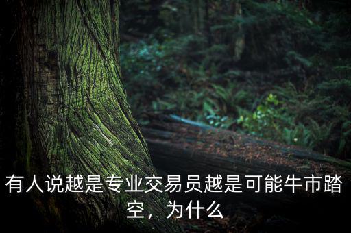 有人說越是專業(yè)交易員越是可能牛市踏空，為什么