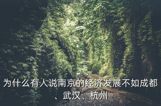 為什么有人說(shuō)南京的經(jīng)濟(jì)發(fā)展不如成都、武漢、杭州