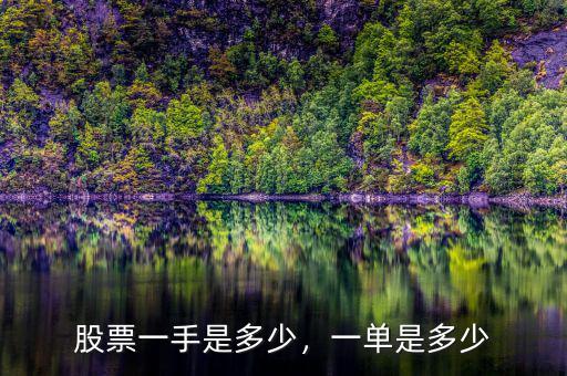 股票一手是多少，一單是多少