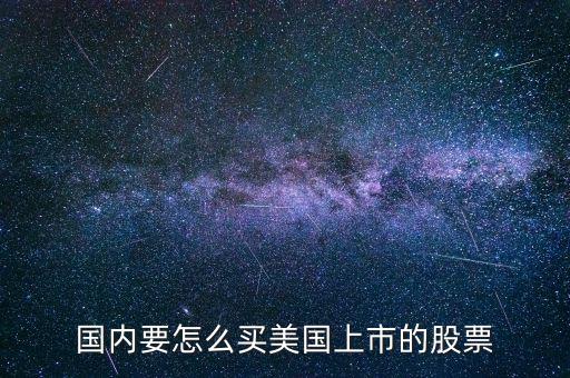 國(guó)內(nèi)要怎么買(mǎi)美國(guó)上市的股票