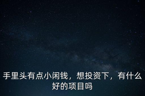 手里頭有點(diǎn)小閑錢，想投資下，有什么好的項(xiàng)目嗎