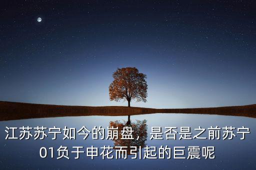 江蘇蘇寧如今的崩盤，是否是之前蘇寧01負于申花而引起的巨震呢