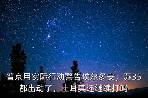 普京用實際行動警告埃爾多安，蘇35都出動了，土耳其還繼續(xù)打嗎