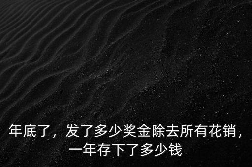 年底了，發(fā)了多少獎金除去所有花銷，一年存下了多少錢