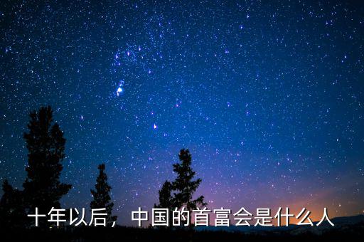 十年以后，中國的首富會是什么人