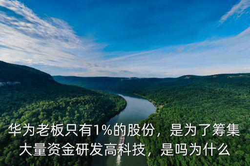 華為老板只有1%的股份，是為了籌集大量資金研發(fā)高科技，是嗎為什么