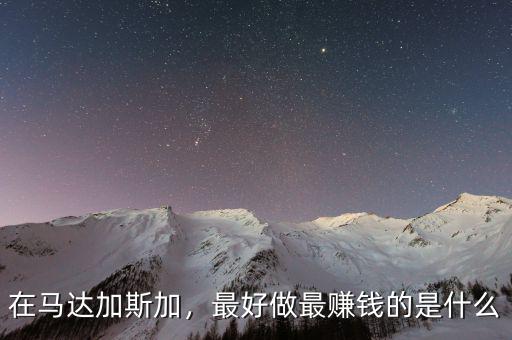 在馬達(dá)加斯加，最好做最賺錢的是什么