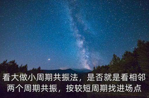 看大做小周期共振法，是否就是看相鄰兩個(gè)周期共振，按較短周期找進(jìn)場(chǎng)點(diǎn)