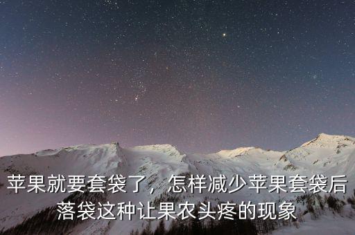 果農為什么將蘋果套袋,為什么要套袋