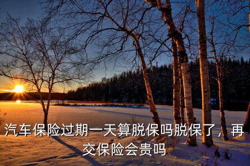 汽車保險過期一天算脫保嗎脫保了，再交保險會貴嗎