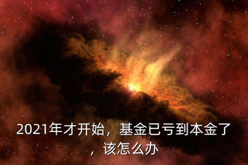 2021年才開始，基金已虧到本金了，該怎么辦