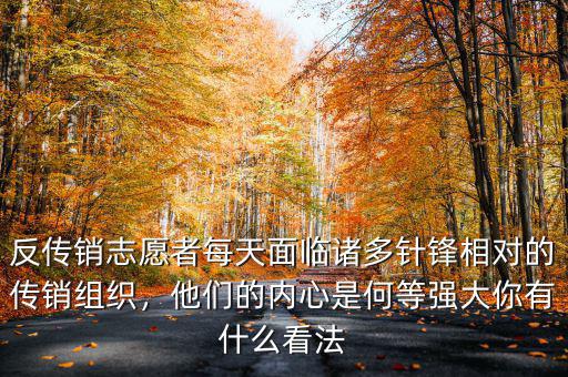 反傳銷志愿者每天面臨諸多針鋒相對(duì)的傳銷組織，他們的內(nèi)心是何等強(qiáng)大你有什么看法