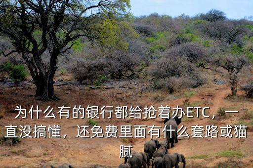 為什么有的銀行都給搶著辦ETC，一直沒搞懂，還免費里面有什么套路或貓膩