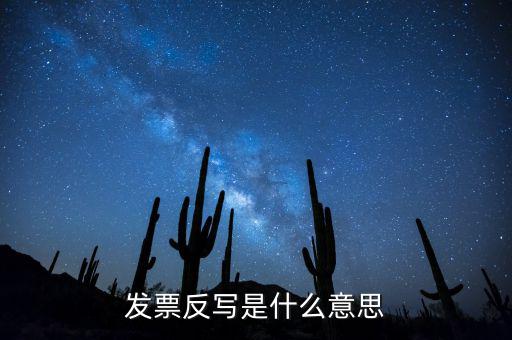 發(fā)票反寫什么意思，反寫什么意思