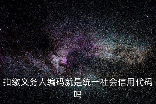 扣款人義務(wù)編碼是什么意思，扣繳義務(wù)人編碼是什么