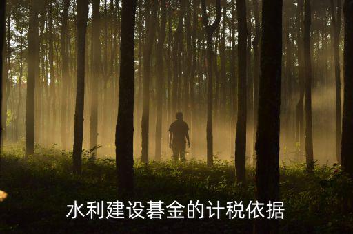 水利建設(shè)碁金的計稅依據(jù)