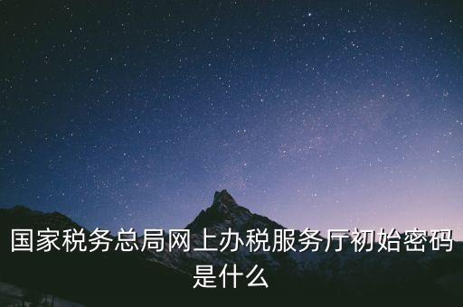 國稅申報(bào)原始密碼是什么意思，國稅第一次網(wǎng)上申報(bào)的登陸密碼是什么