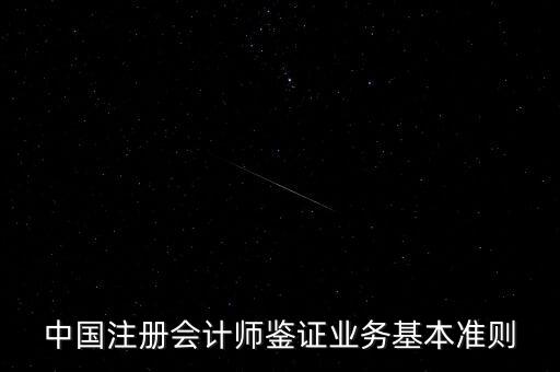 中國注冊會計師鑒證業(yè)務基本準則