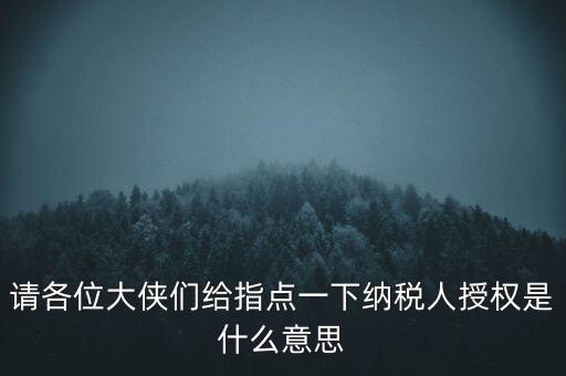 納稅人獲得感是什么意思，請各位大俠們給指點一下納稅人授權是什么意思