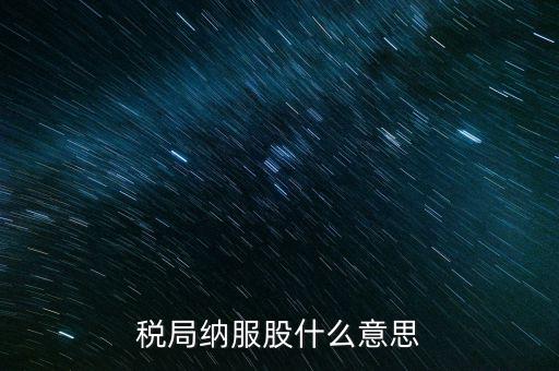 稅收中的納服是指什么，國稅局納服科是干什么的