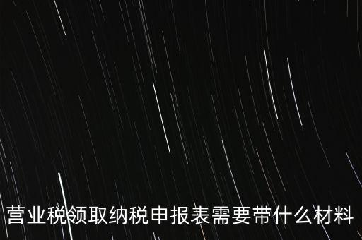 拿完稅申報(bào)表什么資料，納稅申報(bào)時(shí)需要提交哪些資料