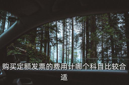 購(gòu)買(mǎi)定額發(fā)票的費(fèi)用計(jì)哪個(gè)科目比較合適