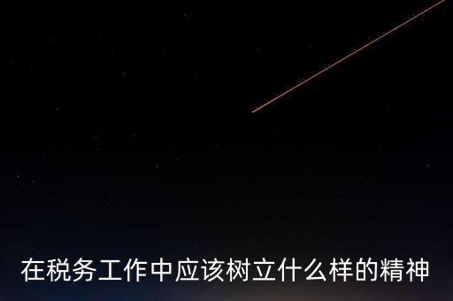 樹立國稅人什么形象，在稅務(wù)工作中應(yīng)該樹立什么樣的精神