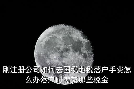 剛注冊公司如何去國稅地稅落戶手費(fèi)怎么辦落戶時需交那些稅金