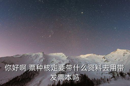 核票種要帶什么資料，你好啊 票種核定要帶什么資料去用帶發(fā)票本嗎