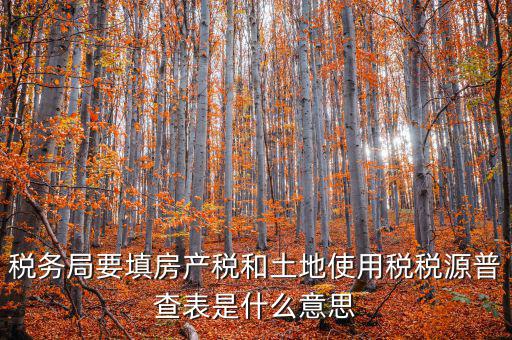 國(guó)稅局普查什么意思，最近稅務(wù)普查是什么