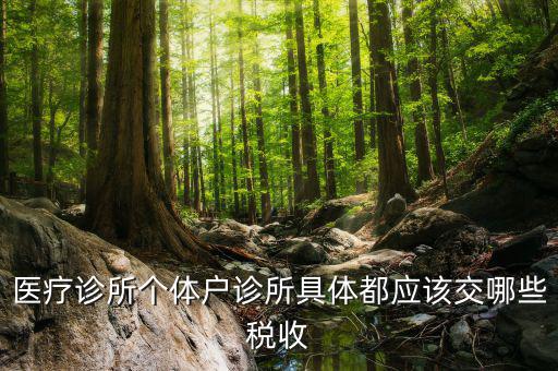 醫(yī)院應(yīng)交什么稅，醫(yī)療診所個(gè)體戶(hù)診所具體都應(yīng)該交哪些稅收