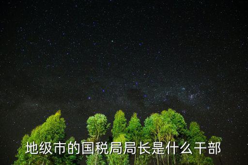 福州國稅局長什么級別，地級市的國稅局局長是什么干部
