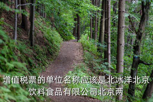 增值稅票的單位名稱(chēng)應(yīng)該是北冰洋北京飲料食品有限公司北京兩