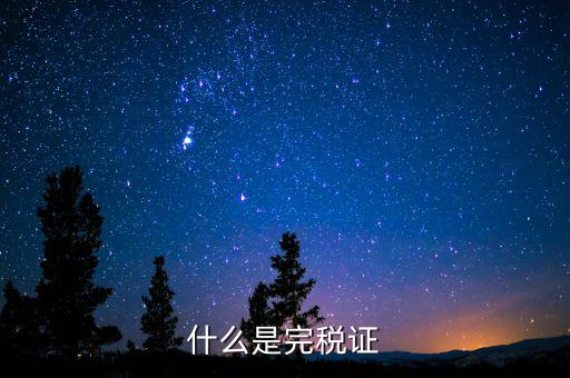 完稅證明包括什么，什么是完稅證