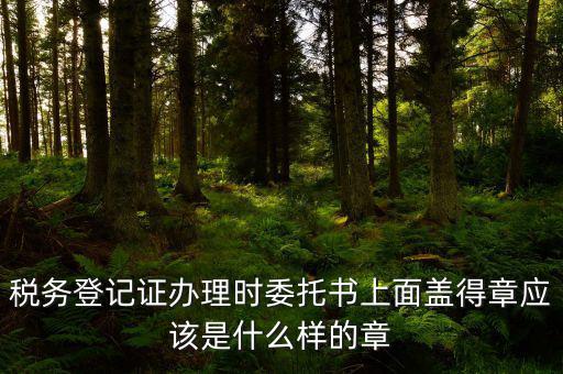 稅務登記證辦理時委托書上面蓋得章應該是什么樣的章