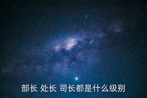 國稅總局處長什么級別，部長 處長 司長都是什么級別