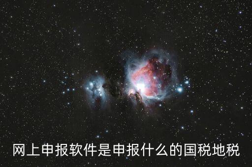 國稅申報軟件是什么，申報軟件是什么